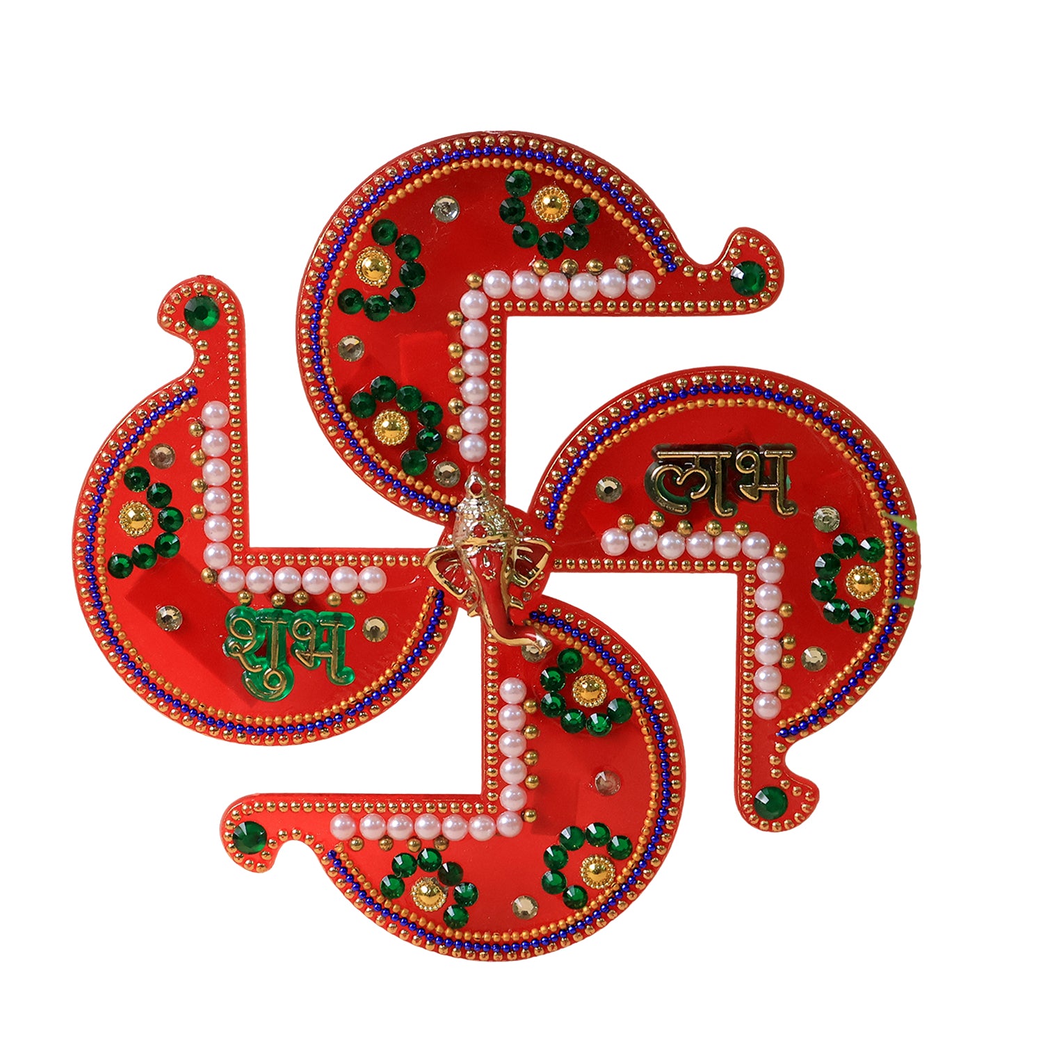 Acrylic Swastik Shubh Labh Wall Hanging  (1 Pc)